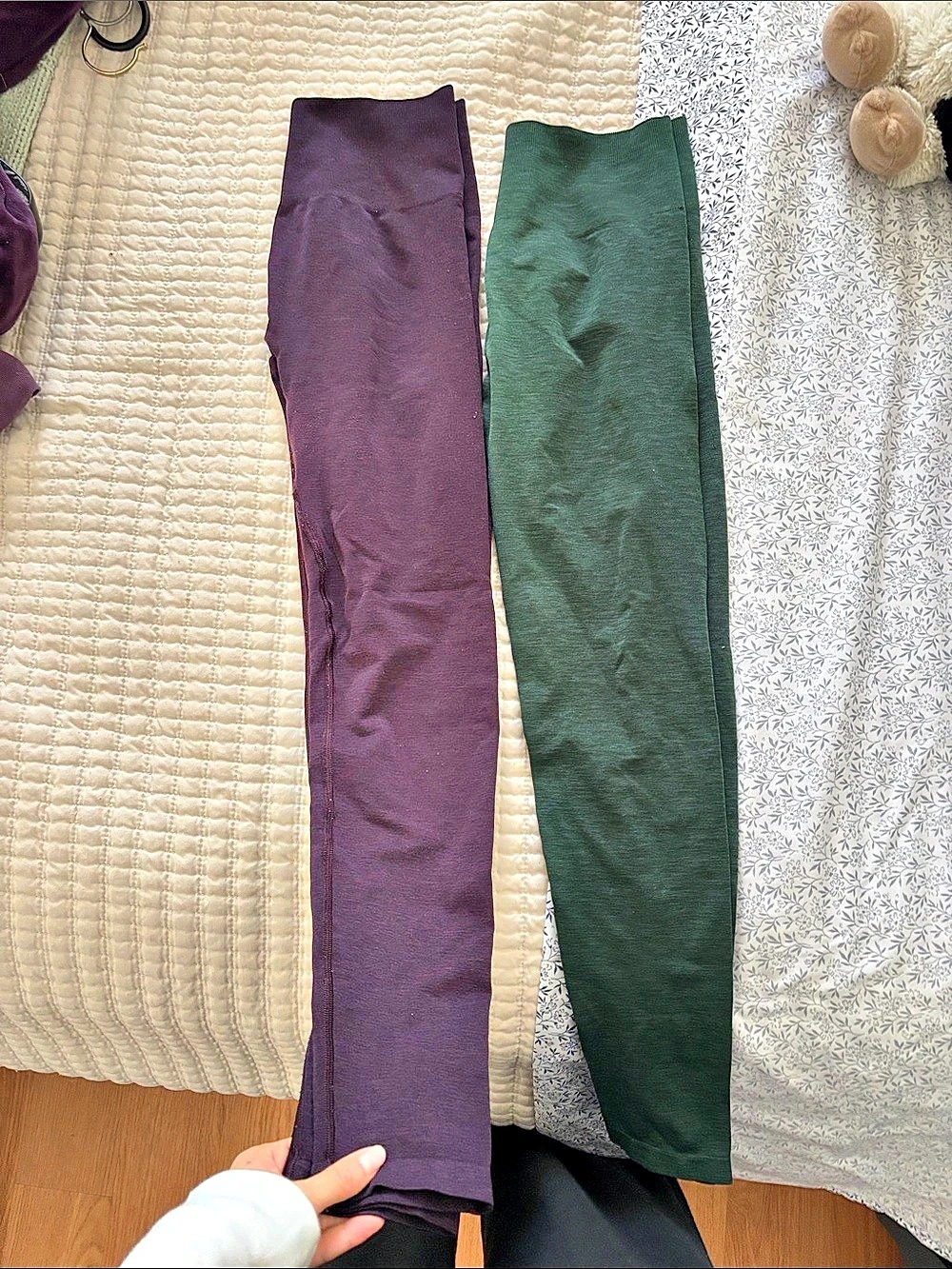 Alphalete Amplify Seamless Leggings Purple & Green